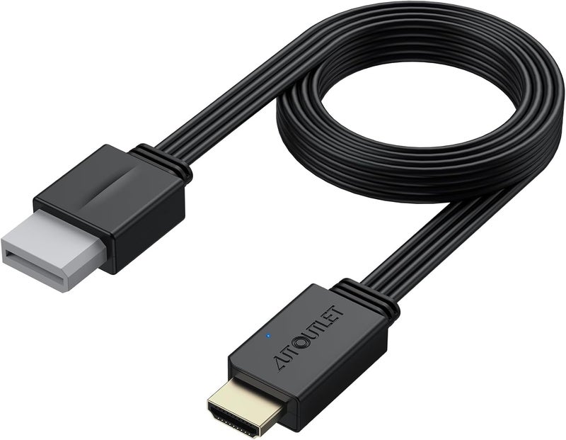 AUTOUTLET محول Wii إلى HDMI 1080P بطول 5 أقدام/150 سم لجهاز Full HD، محول مع كابل HDMI ذكر متوافق مع Wii وWii U وHDTV وشاشات - يدعم جميع أوضاع عرض Wii - Image 1